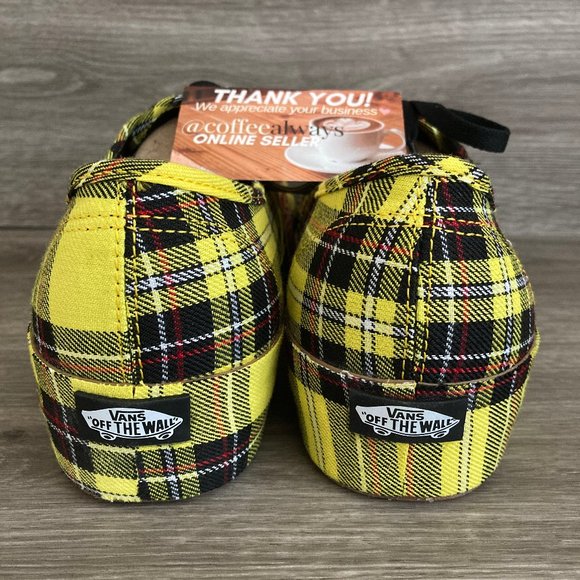 Vans Authentic Platform Patent Plaid Yellow NWB - Picture 7 of 10